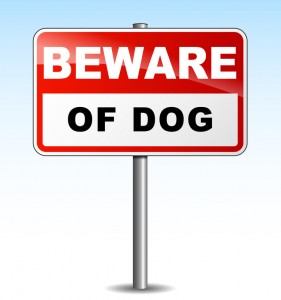 Vector beware dog illustration